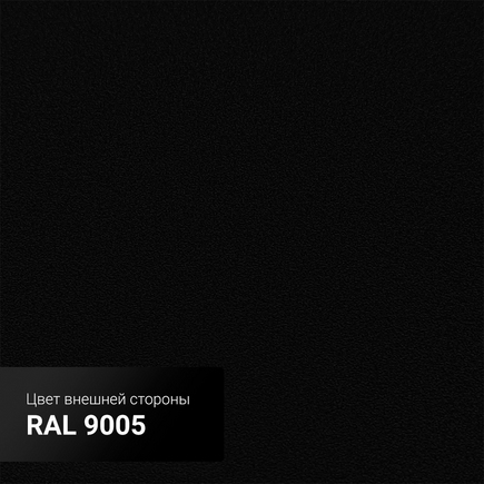 Коттедж Металл-Панель Черный RAL 9005 с фрамугой и багетом тип 1