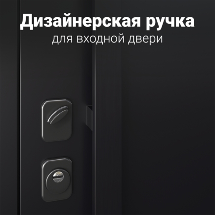 Коттедж Металл-Панель с ручкой скобой и карнизом Черный RAL 9005
