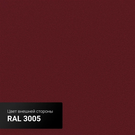 Коттедж Металл-Панель со стеклопакетом и багетом Красный RAL 3005