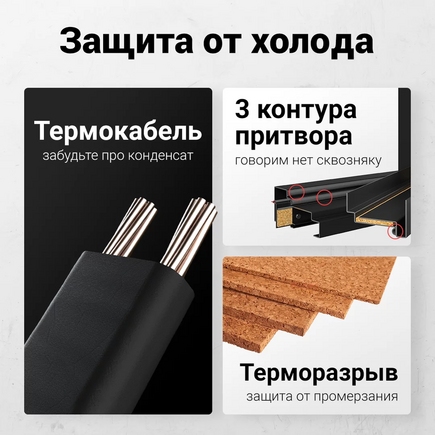 Коттедж Металл-Панель со стеклопакетом и багетом Белый RAL 9003